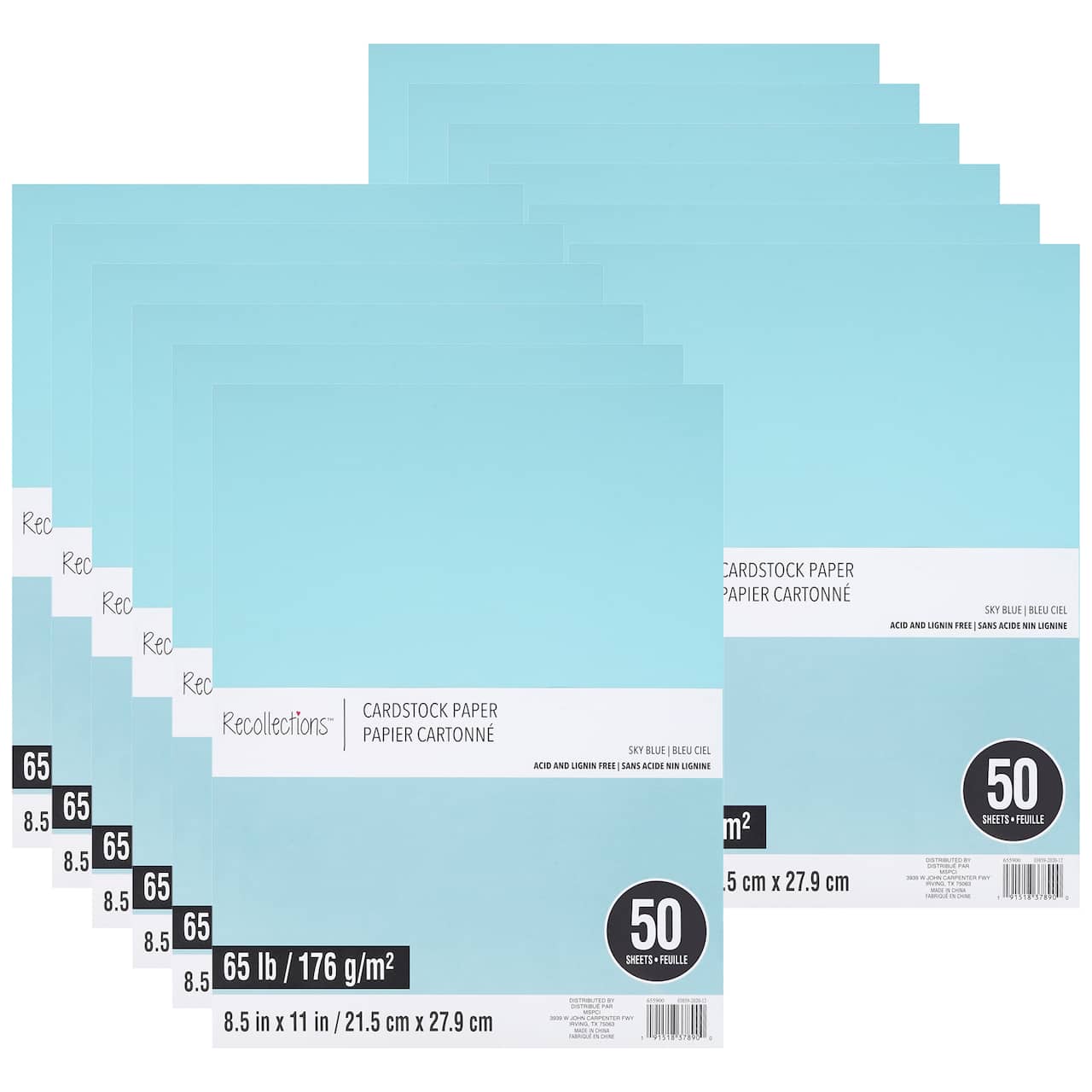 12 Packs: 50 ct. (600 total) 8.5" x 11" Cardstock Paper by Recollections™